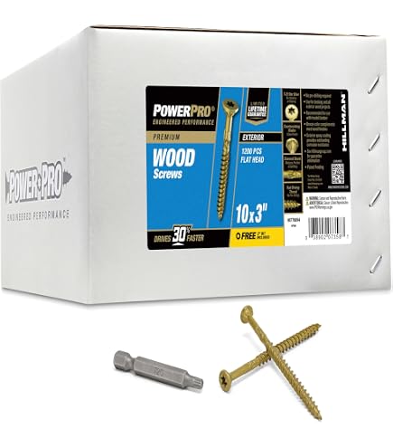 Amazon.com: Power Pro 48881 Wood Screws, 9 x 3, Premium Star Drive